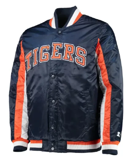 MLB Detroit Tigers Starter The Ace Satin Jacket | Trendy Leather Jackets