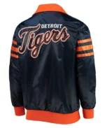 MLB Detroit Tigers The Captain II Starter Navy Varsity Jacket | Trendy Leather Jackets
