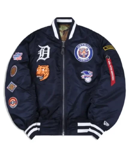 MLB Detroit Tigers X Alpha Reversible Bomber Jacket | Trendy Leather Jackets