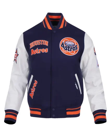 MLB Houston Astros Classic Varsity Jacket | Trendy Leather Jackets
