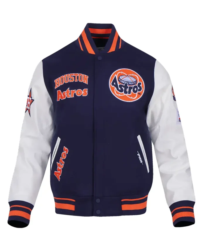 MLB Houston Astros Classic Varsity Jacket | Trendy Leather Jackets