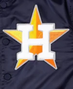 MLB Houston Astros Pro Standard Mash Up Satin Jacket | Trendy Leather Jackets