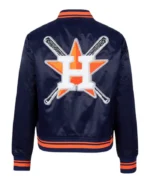 MLB Houston Astros Pro Standard Mash Up Satin Jacket | Trendy Leather Jackets