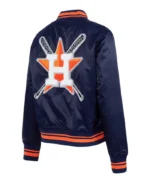 MLB Houston Astros Pro Standard Mash Up Satin Jacket | Trendy Leather Jackets