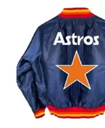MLB Houston Astros Satin Bomber jacket | Trendy Leather Jackets