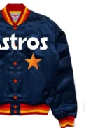 MLB Houston Astros Satin Bomber jacket | Trendy Leather Jackets