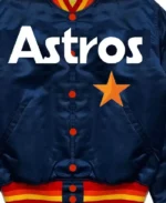 MLB Houston Astros Satin Bomber jacket | Trendy Leather Jackets