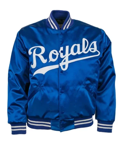MLB Kansas City Royals 1969 Bomber Satin Jacket | Trendy Leather Jackets