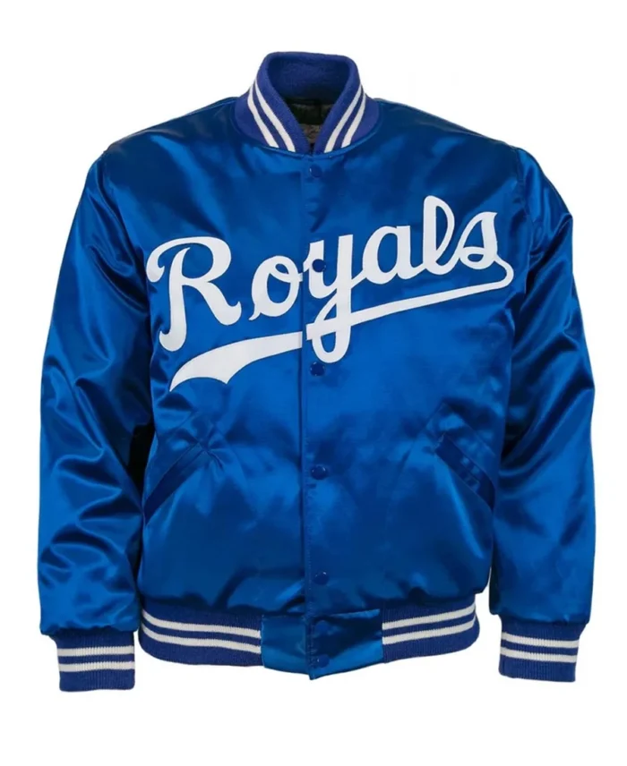 MLB Kansas City Royals 1969 Bomber Satin Jacket | Trendy Leather Jackets