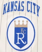 MLB Kansas City Royals Retro Classic Cream Satin Jacket | Trendy Leather Jackets