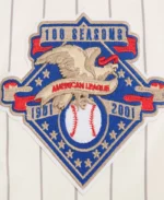 MLB Kansas City Royals Retro Classic Cream Satin Jacket | Trendy Leather Jackets