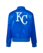 MLB Kansas City Royals Royal Classic Satin Jacket | Trendy Leather Jackets