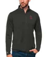 MLB Los Angeles Angels Antigua Black Tribute Pullover Top | Trendy Leather Jackets
