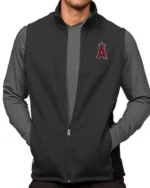 MLB Los Angeles Angels Antigua Heathered Course Vest | Trendy Leather Jackets