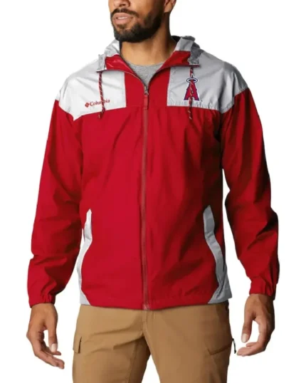 MLB Los Angeles Angels Columbia Omni-Shade Windbreaker Jacket | Trendy Leather Jackets