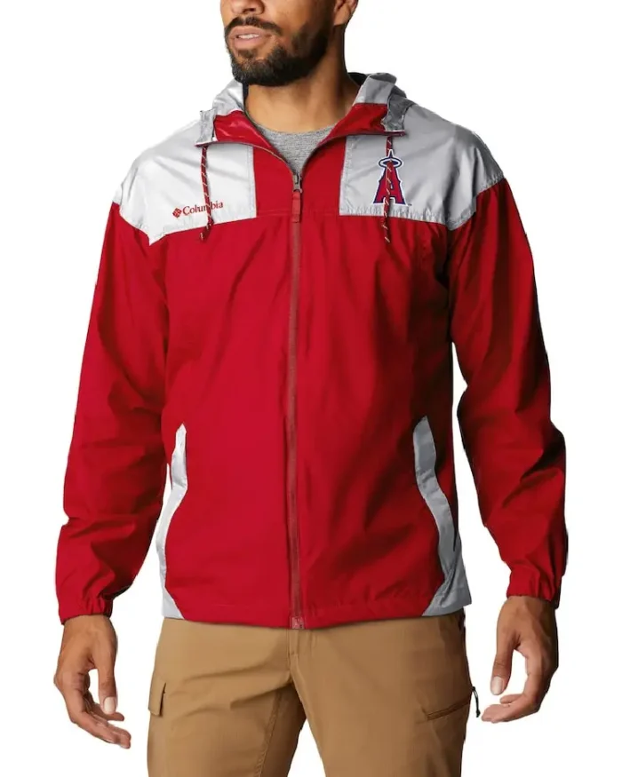 MLB Los Angeles Angels Columbia Omni-Shade Windbreaker Jacket | Trendy Leather Jackets