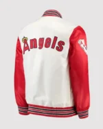 MLB Los Angeles Angels Legend White and Red Varsity Jacket | Trendy Leather Jackets