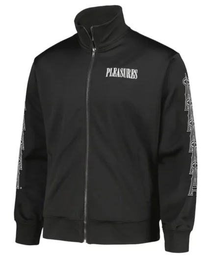 MLB Los Angeles Angels Pleasures Pitcher Track Jacket | Trendy Leather Jackets