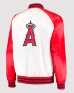 MLB Los Angeles Angels Satin Letterman Jacket | Trendy Leather Jackets