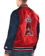 MLB Los Angeles Angels Starter Varsity Satin Jacket | Trendy Leather Jackets