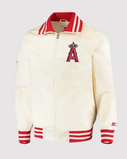 MLB Los Angeles Angels The Captain II Varsity Jacket | Trendy Leather Jackets