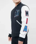 MLB Miami Marlins Classic Varsity Jacket | Trendy Leather Jackets