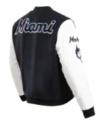 MLB Miami Marlins Classic Varsity Jacket | Trendy Leather Jackets