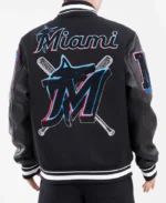 MLB Miami Marlins Mashup Varsity Jacket | Trendy Leather Jackets