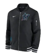 Mlb Miami Marlins Nike Bomber Jacket | Trendy Leather Jackets