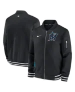 Mlb Miami Marlins Nike Bomber Jacket | Trendy Leather Jackets