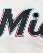 MLB Miami Marlins Starter white Satin Jacket | Trendy Leather Jackets