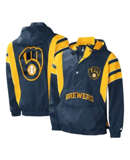 MLB Milwaukee Brewers Impact Hoodie Jacket | Trendy Leather Jackets