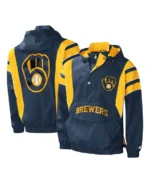 MLB Milwaukee Brewers Impact Hoodie Jacket | Trendy Leather Jackets