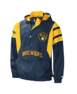 MLB Milwaukee Brewers Impact Hoodie Jacket | Trendy Leather Jackets