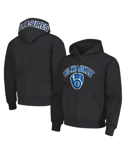 MLB Milwaukee Brewers PLEASURES Hoodie | Trendy Leather Jackets