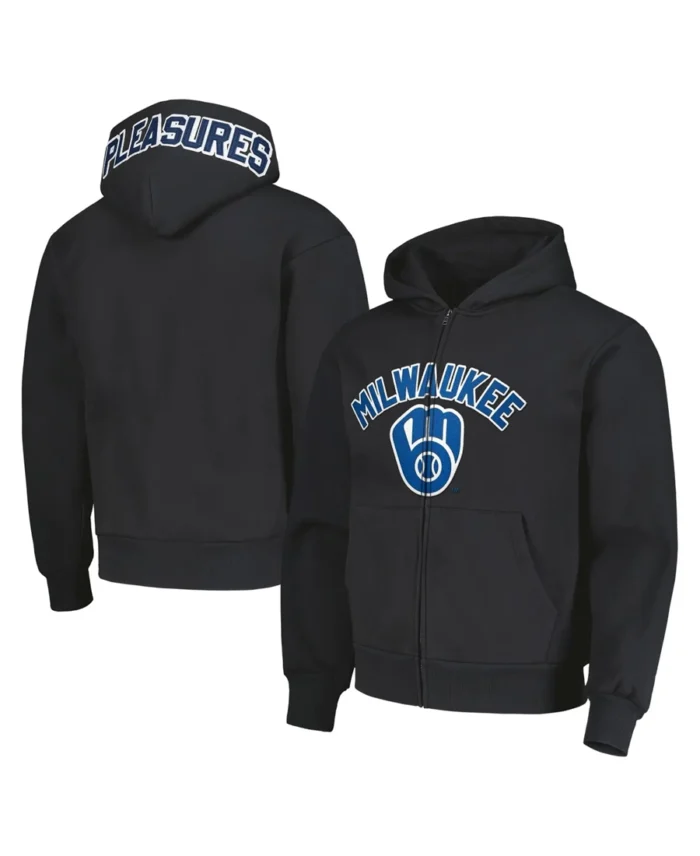 MLB Milwaukee Brewers PLEASURES Hoodie | Trendy Leather Jackets