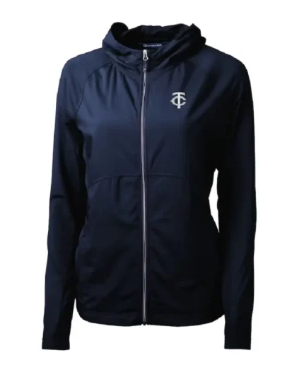 MLB Minnesota Twins Adapt Hybrid Raglan Hoodie | Trendy Leather Jackets