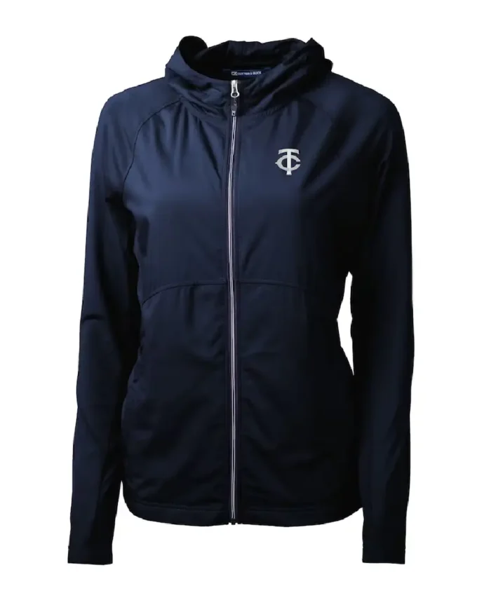 MLB Minnesota Twins Adapt Hybrid Raglan Hoodie | Trendy Leather Jackets