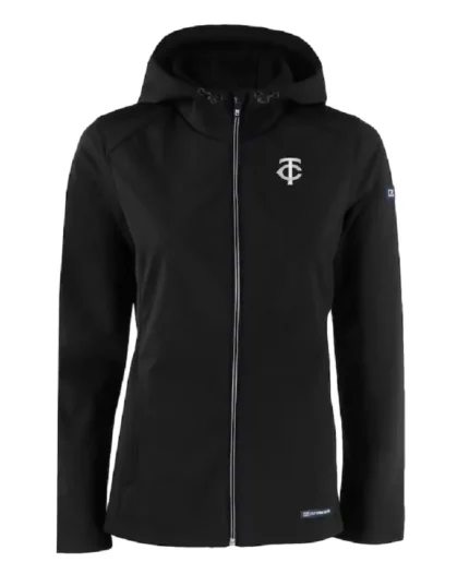 MLB Minnesota Twins Black Roam Eco Hoodie Jacket | Trendy Leather Jackets