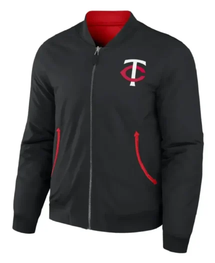 MLB Minnesota Twins Darius Rucker Reversible Bomber Varsity Jacket | Trendy Leather Jackets