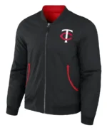 MLB Minnesota Twins Darius Rucker Reversible Bomber Varsity Jacket | Trendy Leather Jackets