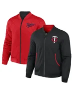 MLB Minnesota Twins Darius Rucker Reversible Bomber Varsity Jacket | Trendy Leather Jackets
