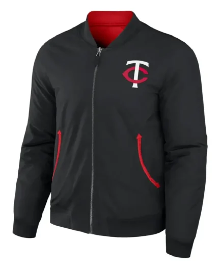 MLB Minnesota Twins Darius Rucker Reversible Bomber Varsity Jacket | Trendy Leather Jackets