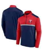 MLB Minnesota Twins Fanatics Black Unstoppable Quarter-Zip Top | Trendy Leather Jackets