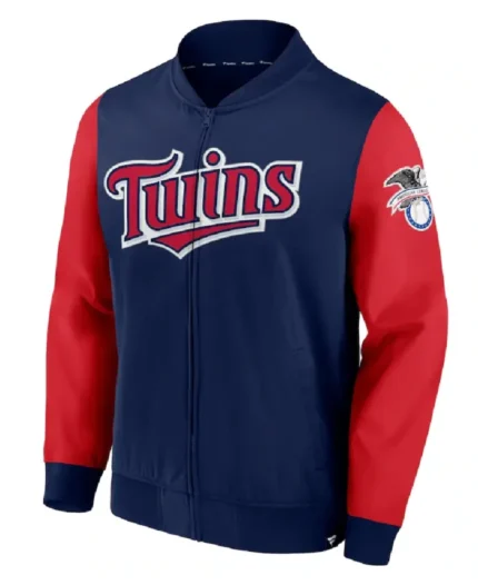 MLB Minnesota Twins Lightweight Windbreaker Bomber Jacket | Trendy Leather Jackets