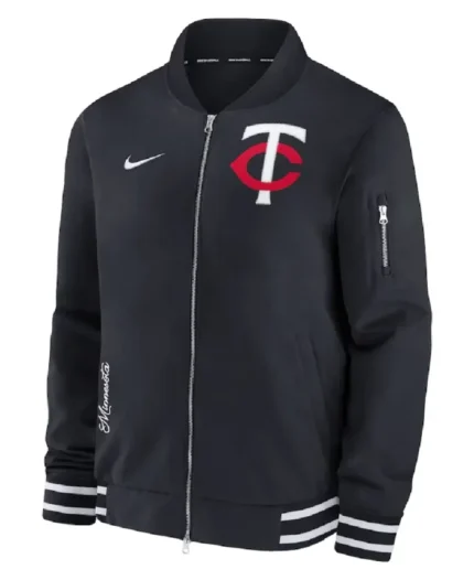 MLB Minnesota Twins Nike Authentic Bomber Jacket | Trendy Leather Jackets