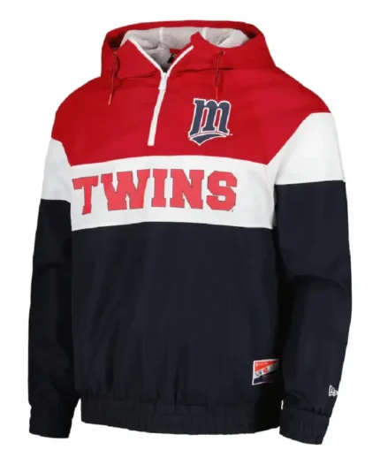 MLB Minnesota Twins Raglan Windbreaker Hoodie Jacket | Trendy Leather Jackets