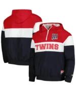 MLB Minnesota Twins Raglan Windbreaker Hoodie Jacket | Trendy Leather Jackets