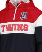 MLB Minnesota Twins Raglan Windbreaker Hoodie Jacket | Trendy Leather Jackets
