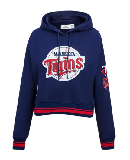 MLB Minnesota Twins Retro Classic Cropped Po Hoodie | Trendy Leather Jackets